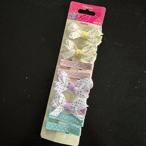 NWT Faded Glory Clippies in Polka Dot Pairs 8 Pieces